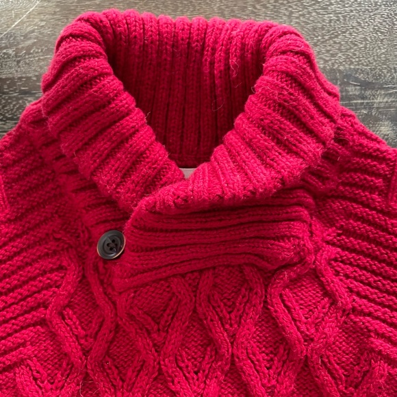 SOLD Red Cable Knit Sweater, 12 months - Picture 7 of 7